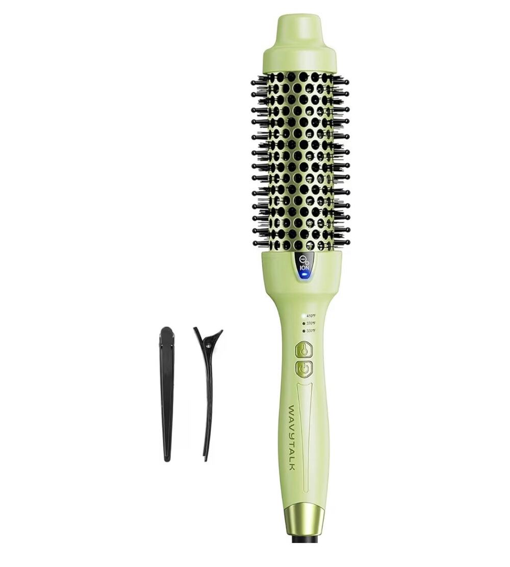 WavyTalk Blowout Express Ionic Thermal Brush 1.5” Green NWT